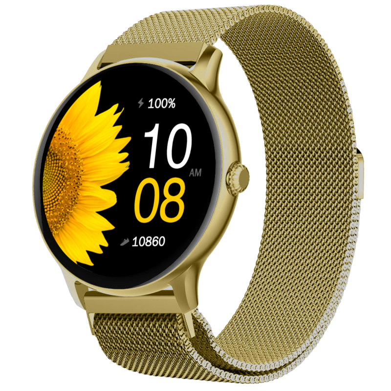 Phoenix Ultra Gold Stainless Steel Premium Smartwatch With Fitness Tracking