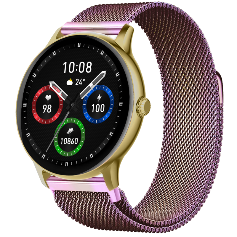 Phoenix Ultra Rainbow Stainless Steel Stylish Smartwatch With Fitness Tracking