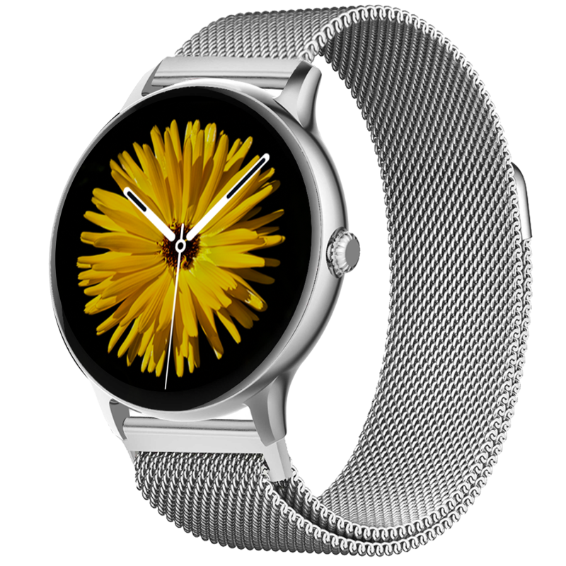 Phoenix Ultra Silver Stainless Steel Smartwatch With Fitness Tracking & Smart Features