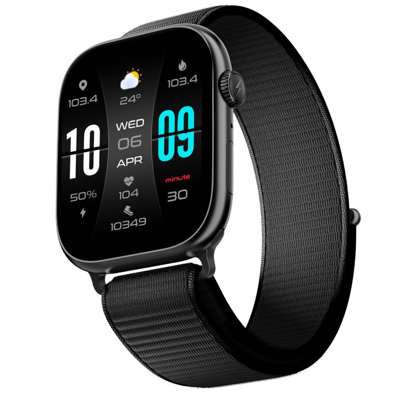 Ring X Nylon Black Smart Ring With Fitness & Health Monitoring