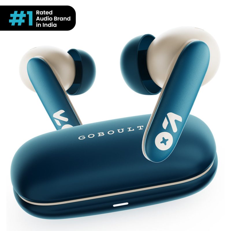 Y1 V2.0 Blue Teal Wireless Earbuds With Rich Sound & Powerful Bass