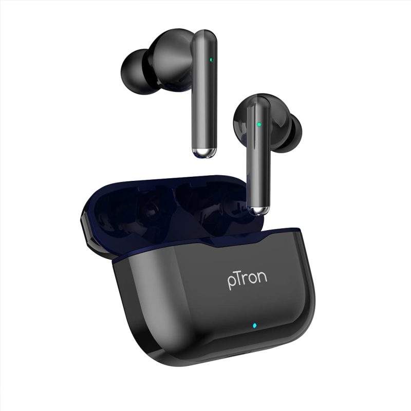 Ptron Bassbuds Pixel Black Tws Earbuds With Bluetooth 5.1, Deep Bass & Dual Hd Mic