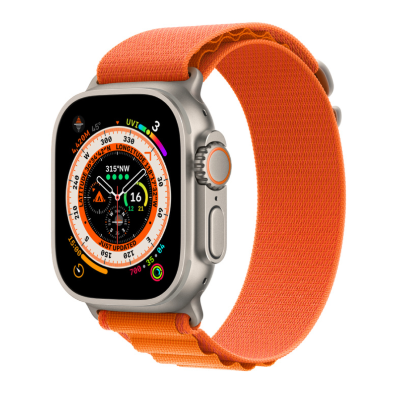Apple Watch Ultra Gps + Cellular 49Mm Titanium Smartwatch With Alpine Loop