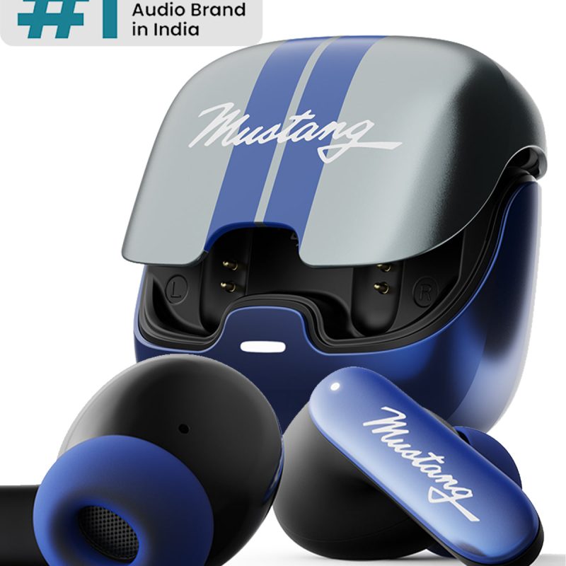 Mustang Official Collab Dash Wireless Earbuds With Powerful Bass & Clear Sound