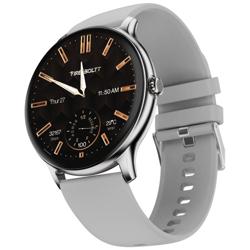 Phoenix Pro Silver Grey Premium Smartwatch With Fitness Tracking & Smart Features