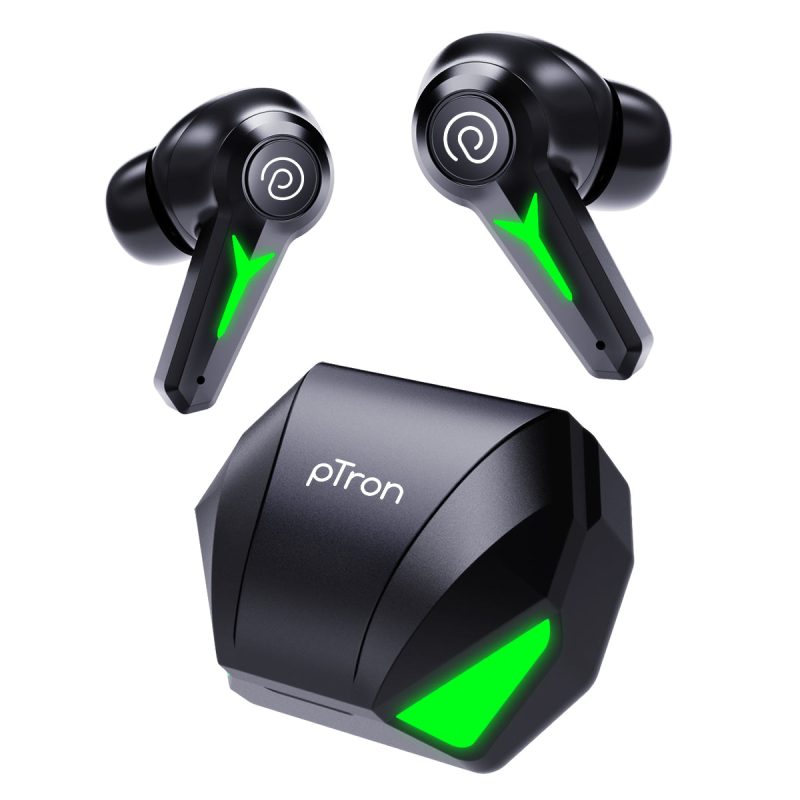 Ptron Playbuds 2 Black Gaming Tws Earbuds With Low Latency & Immersive Sound