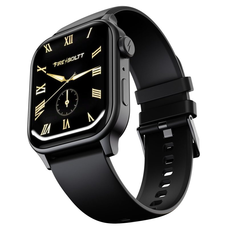 Rise Black Stylish Smartwatch With Fitness & Health Monitoring