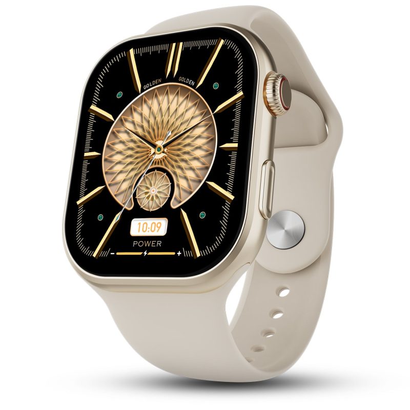 Brillia Champagne Elegant Smartwatch With Fitness Tracking & Smart Features