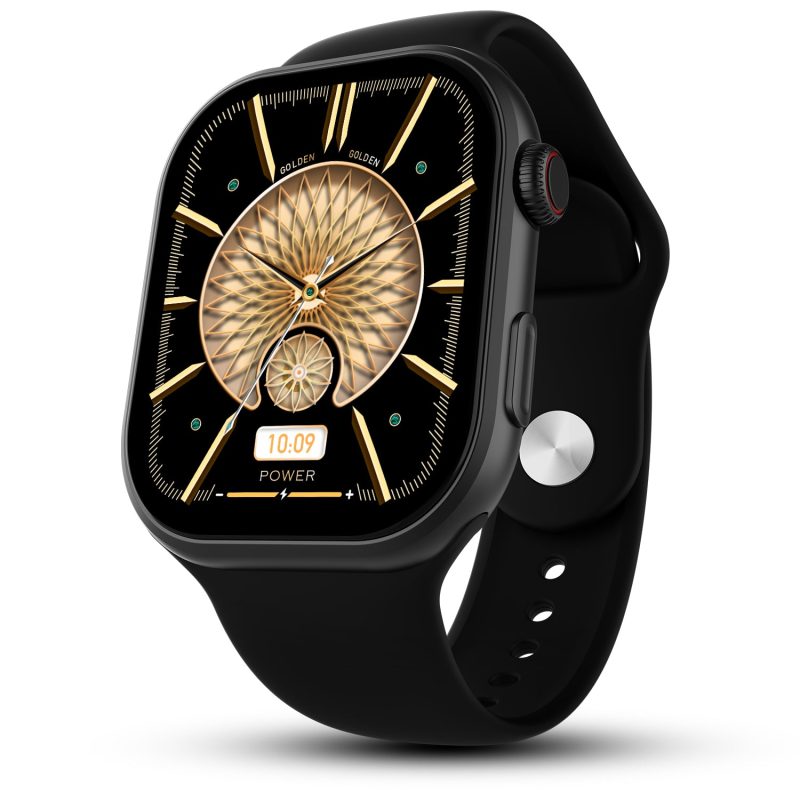Brillia Black Premium Smartwatch With Fitness & Health Tracking