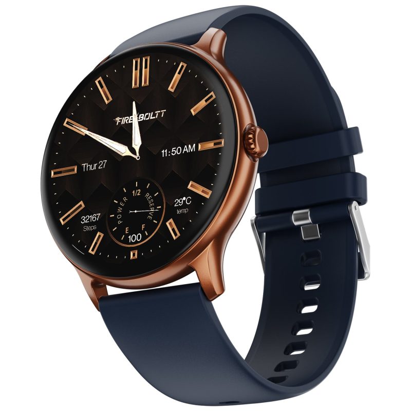 Phoenix Pro Copper Blue Premium Smartwatch With Fitness & Health Tracking