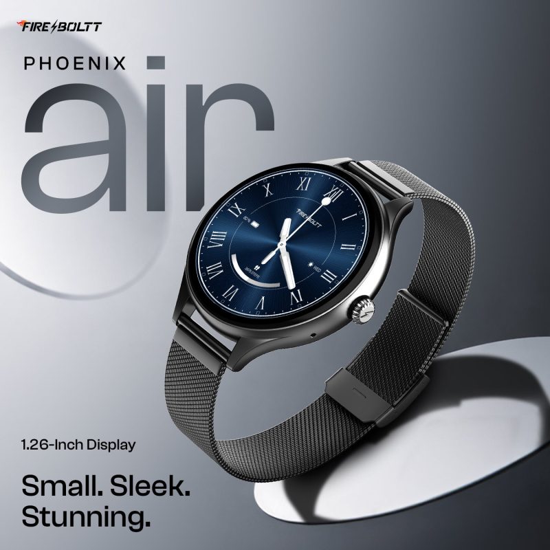 Phoenix Air Onyx Black Premium Smartwatch With Fitness Tracking & Smart Notifications