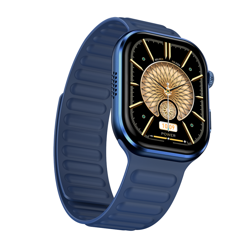 Brillia Pro Magnetic Blue Smartwatch With Fitness & Health Tracking