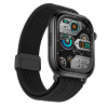 Brillia Pro Braided Black Smartwatch With Fitness Tracking & Smart Features