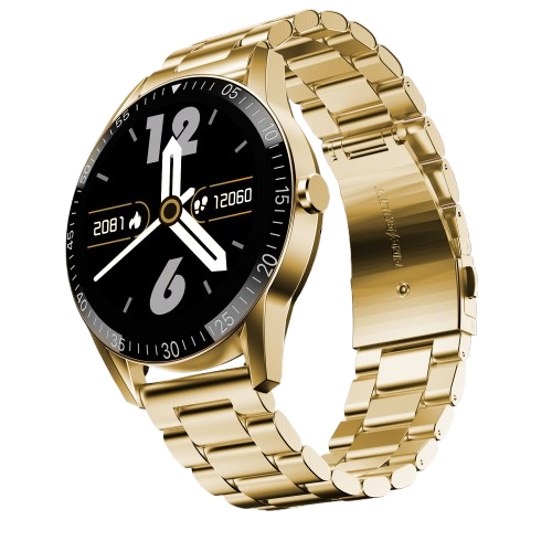 Talk Gold Stainless Steel Premium Smartwatch With Fitness & Health Monitoring