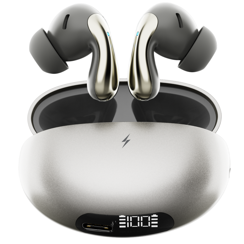 Firepods Aero Drift Dark Grey Tws Wireless Earbuds With Immersive Audio & Deep Bass