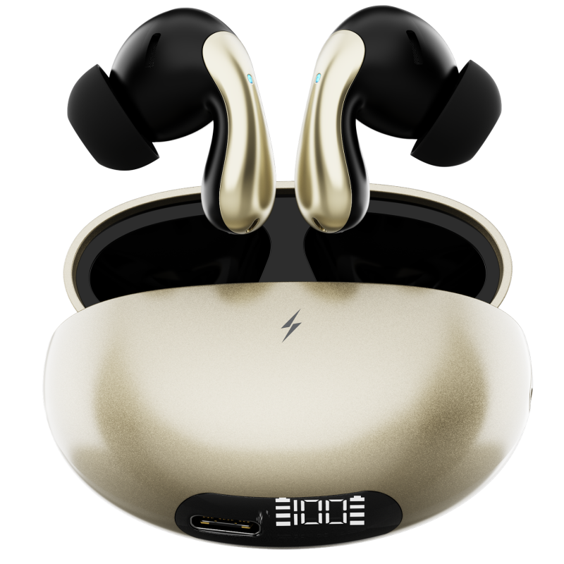 Firepods Aero Drift Stealth Gold Tws Wireless Earbuds With Premium Sound & Powerful Bass