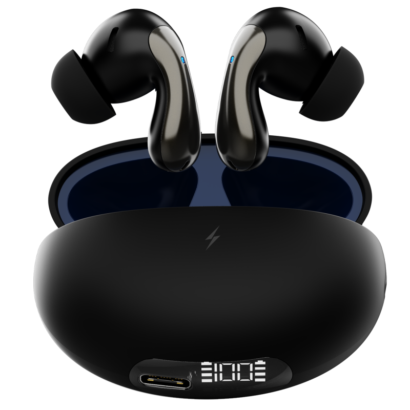 Firepods Aero Drift Midnight Black Tws Wireless Earbuds With Immersive Sound & Powerful Bass