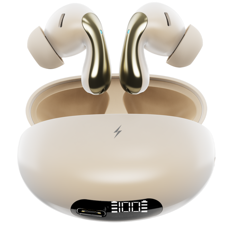 Firepods Aero Drift Sandstone Beige Tws Wireless Earbuds With Clear Audio & Comfortable Fit