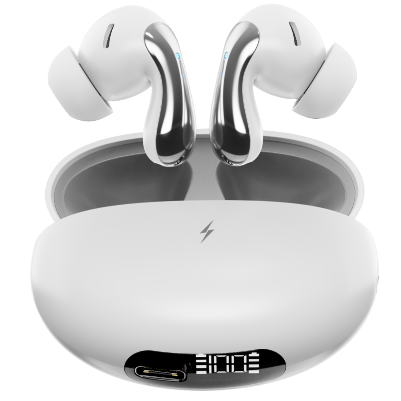 Firepods Aero Drift Opal White Tws Wireless Earbuds With Clear Sound & Deep Bass