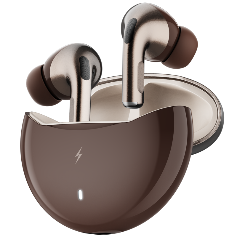 Firepods Aero Pro Walnut Tws Wireless Earbuds With Immersive Audio & Deep Bass