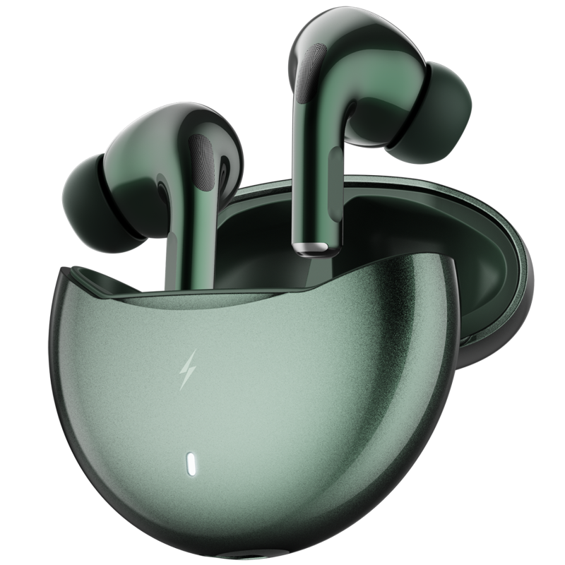 Firepods Aero Ultra Green Tws Wireless Earbuds With Immersive Audio & Powerful Bass