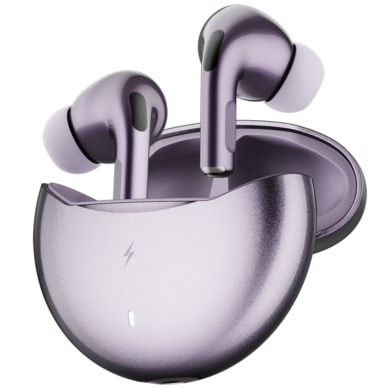 Firepods Aero Ultra Lilac Tws Wireless Earbuds With Clear Sound & Deep Bass