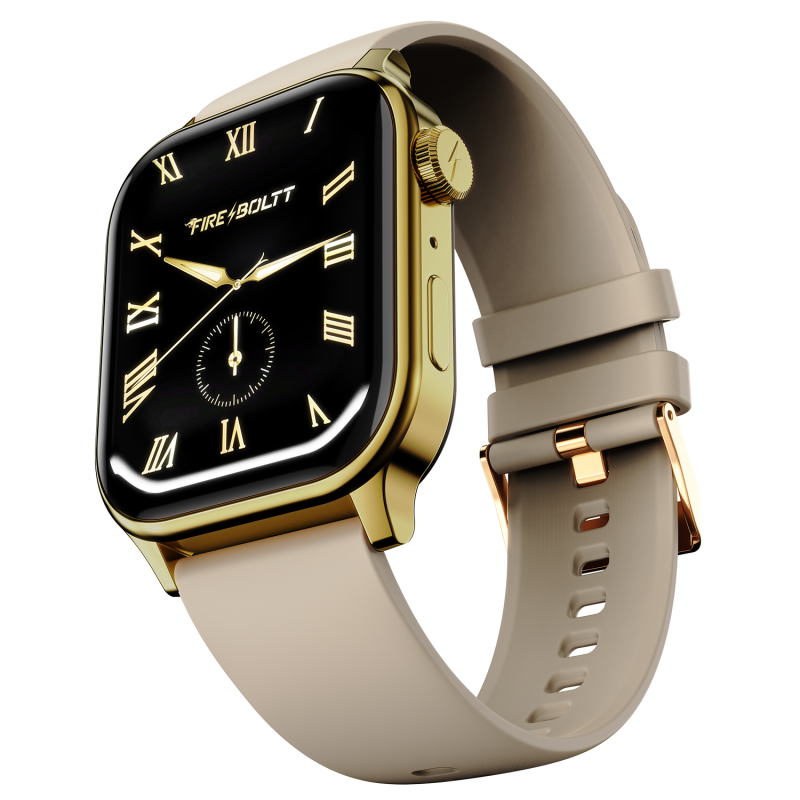 Rise Beige Elegant Smartwatch With Fitness Tracking & Smart Notifications