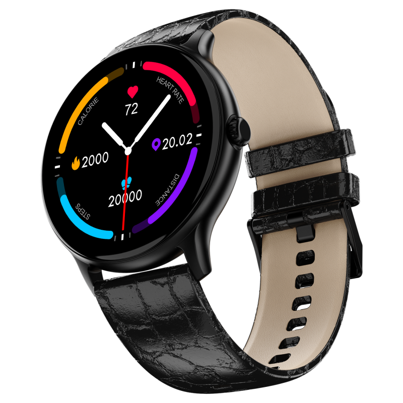 Phoenix Classic Aero Black Smartwatch With Fitness & Health Tracking
