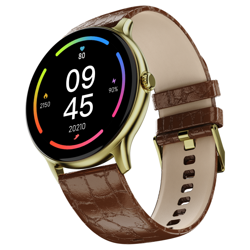 Phoenix Classic Brown Stylish Smartwatch With Fitness Tracking