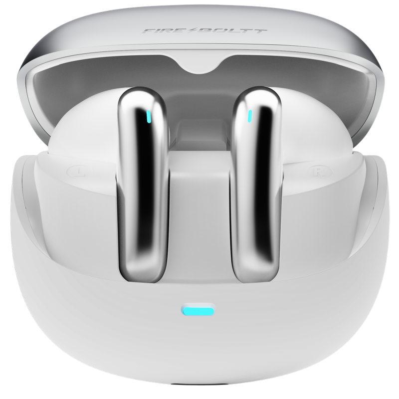 Firepods Aero Fit Frost White Tws Wireless Earbuds With Immersive Sound & Deep Bass