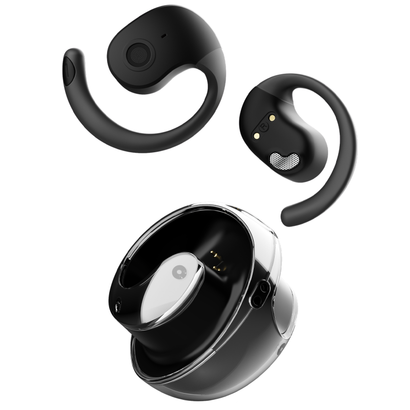 Firepods Aero Glide Midnight Black Tws Wireless Earbuds With Powerful Bass & Clear Sound