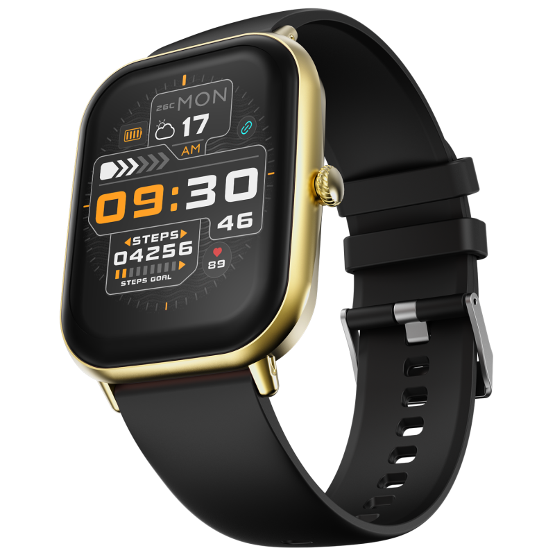 Ninja Call Pro Max Gold Black Bluetooth Calling Smartwatch With Fitness Tracking