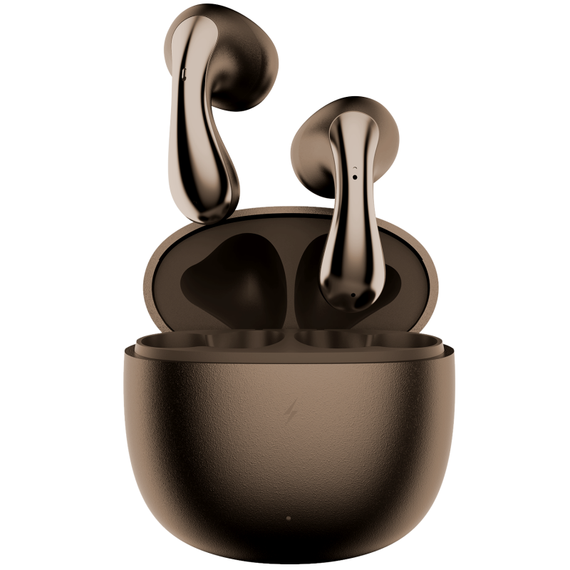 Firepods Aero Lite Brown Tws Wireless Earbuds With Powerful Bass & Clear Sound