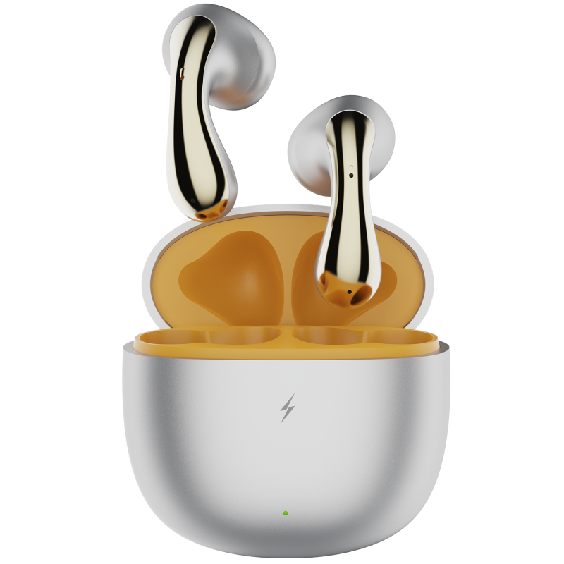 Firepods Aero Lite Yellow White Tws Wireless Earbuds With Clear Sound & Powerful Bass