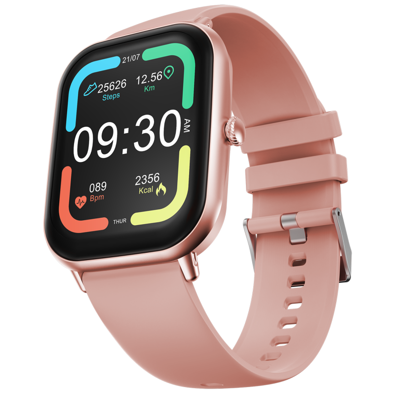Ninja Call Pro Max Pink Bluetooth Calling Smartwatch With Fitness Tracking