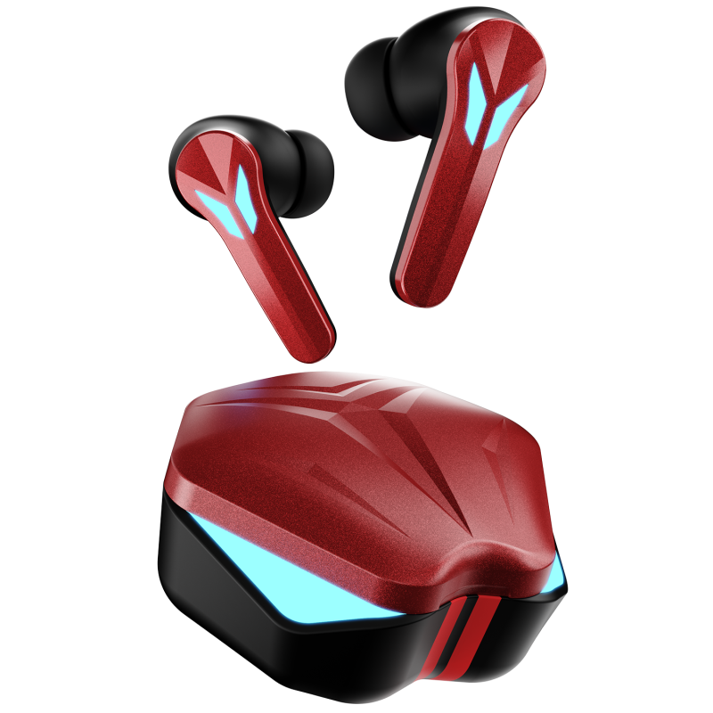Firepods Aero Shadow Flame Red Tws Wireless Earbuds With Powerful Bass & Clear Audio