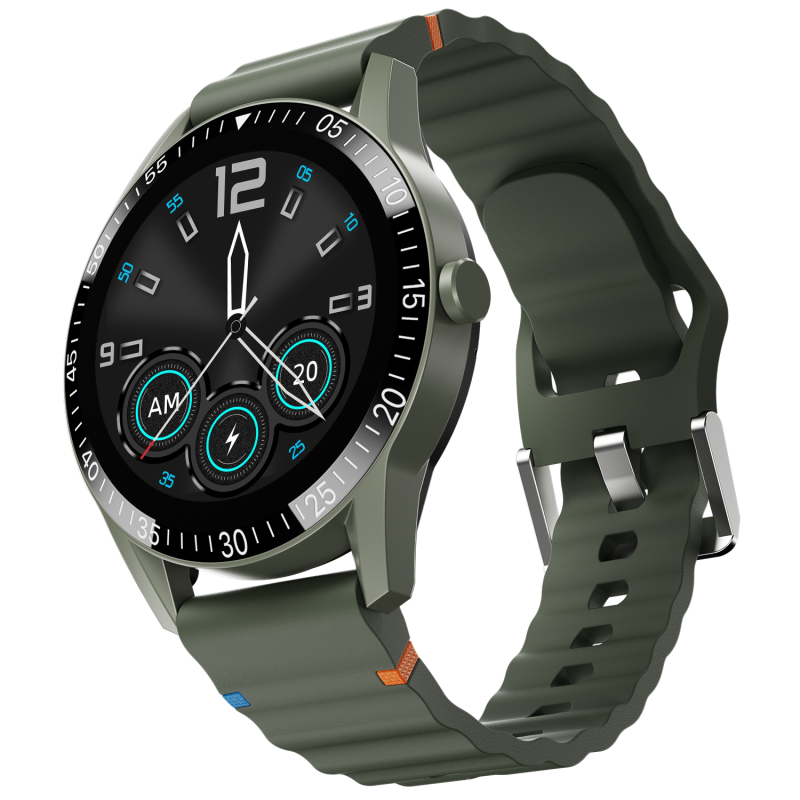Talk Green Wavy Stylish Smartwatch With Fitness Tracking