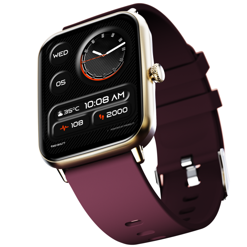 Ninja Call Pro Plus Wine Stylish Bluetooth Calling Smartwatch With Fitness & Health Tracking